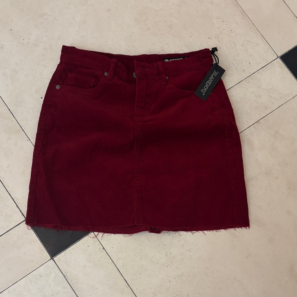 NWT BlankNYC Red Corduroy Skirt